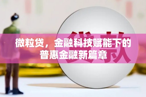 洮北微粒贷，金融科技赋能下的普惠金融新篇章