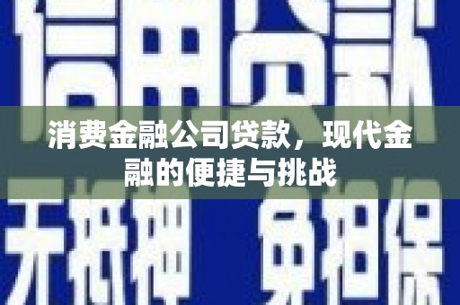 洮北消费金融公司贷款，现代金融的便捷与挑战