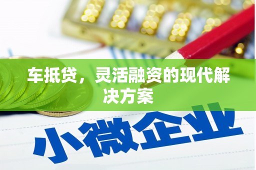 洮北车抵贷，灵活融资的现代解决方案