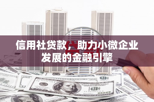 洮北信用社贷款，助力小微企业发展的金融引擎