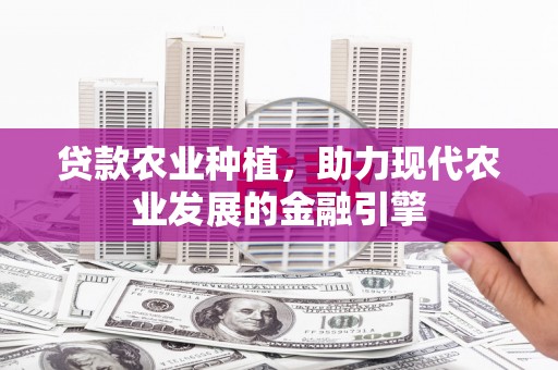 洮北贷款农业种植，助力现代农业发展的金融引擎