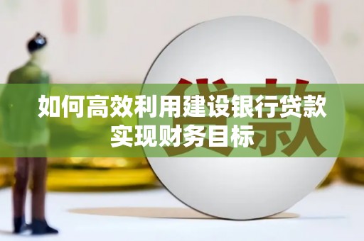 洮北如何高效利用建设银行贷款实现财务目标