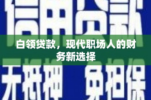 洮北白领贷款，现代职场人的财务新选择