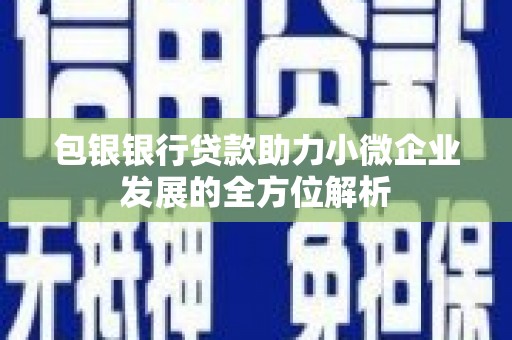 洮北包银银行贷款助力小微企业发展的全方位解析 洮北包银银行贷款助力小微企业发展的全方位解析
