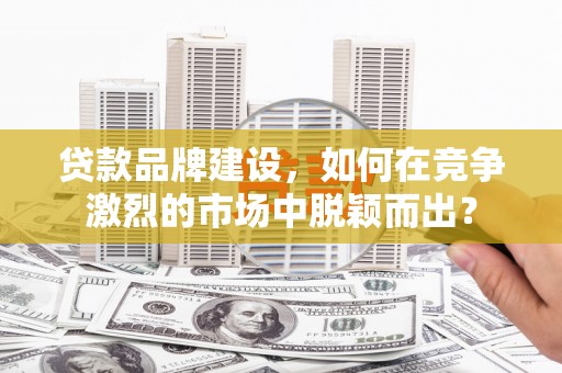 洮北贷款品牌建设，如何在竞争激烈的市场中脱颖而出？