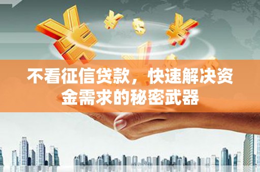 洮北不看征信贷款，快速解决资金需求的秘密武器