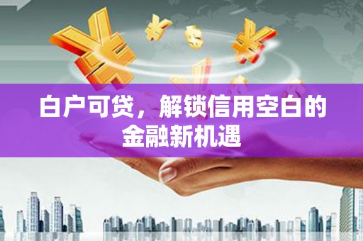 洮北白户可贷，解锁信用空白的金融新机遇