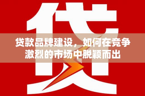 洮北贷款品牌建设，如何在竞争激烈的市场中脱颖而出