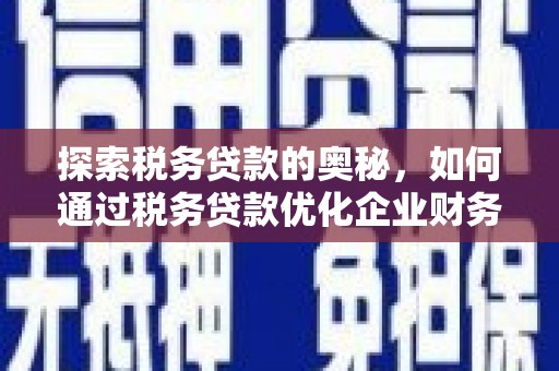 洮北探索税务贷款的奥秘，如何通过税务贷款优化企业财务