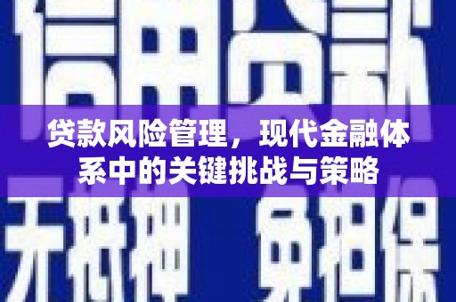 洮北贷款风险管理，现代金融体系中的关键挑战与策略