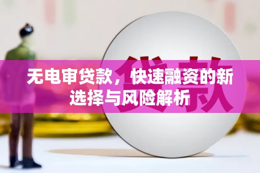 洮北无电审贷款，快速融资的新选择与风险解析