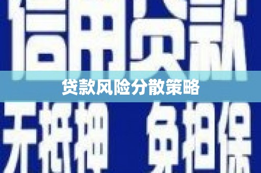 洮北贷款风险分散策略