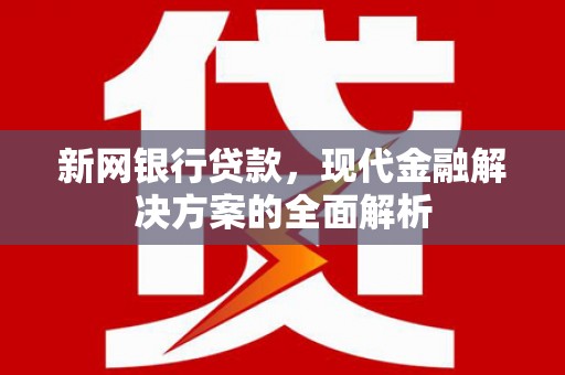 洮北新网银行贷款，现代金融解决方案的全面解析