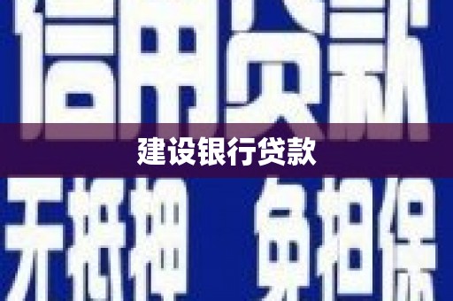洮北建设银行贷款