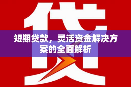 洮北短期贷款，灵活资金解决方案的全面解析
