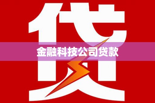 洮北金融科技公司贷款
