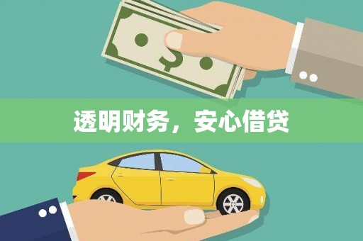 洮北透明财务，安心借贷