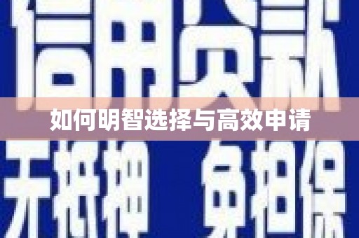 洮北如何明智选择与高效申请